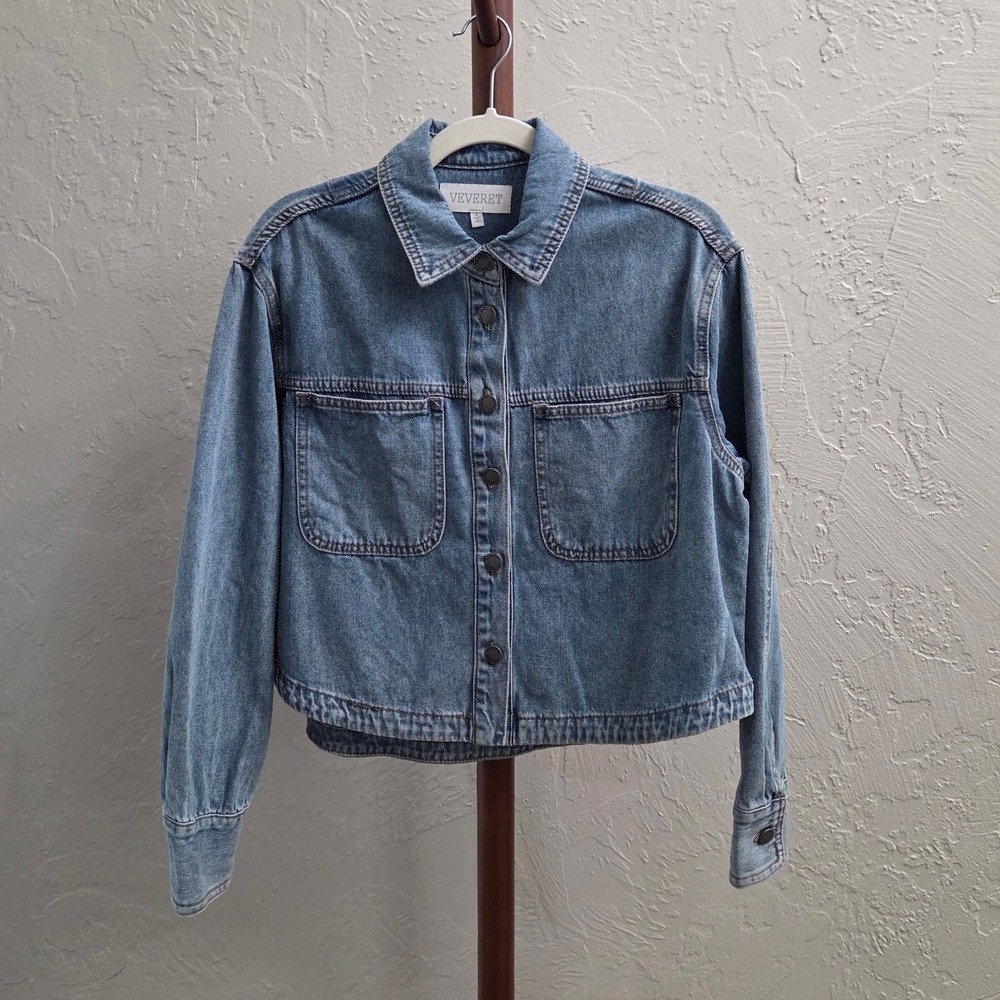 J181. Denim Jacket with Chest Pockets